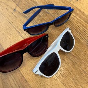 Bundle of Red, White and Blue plastic Sunglasses